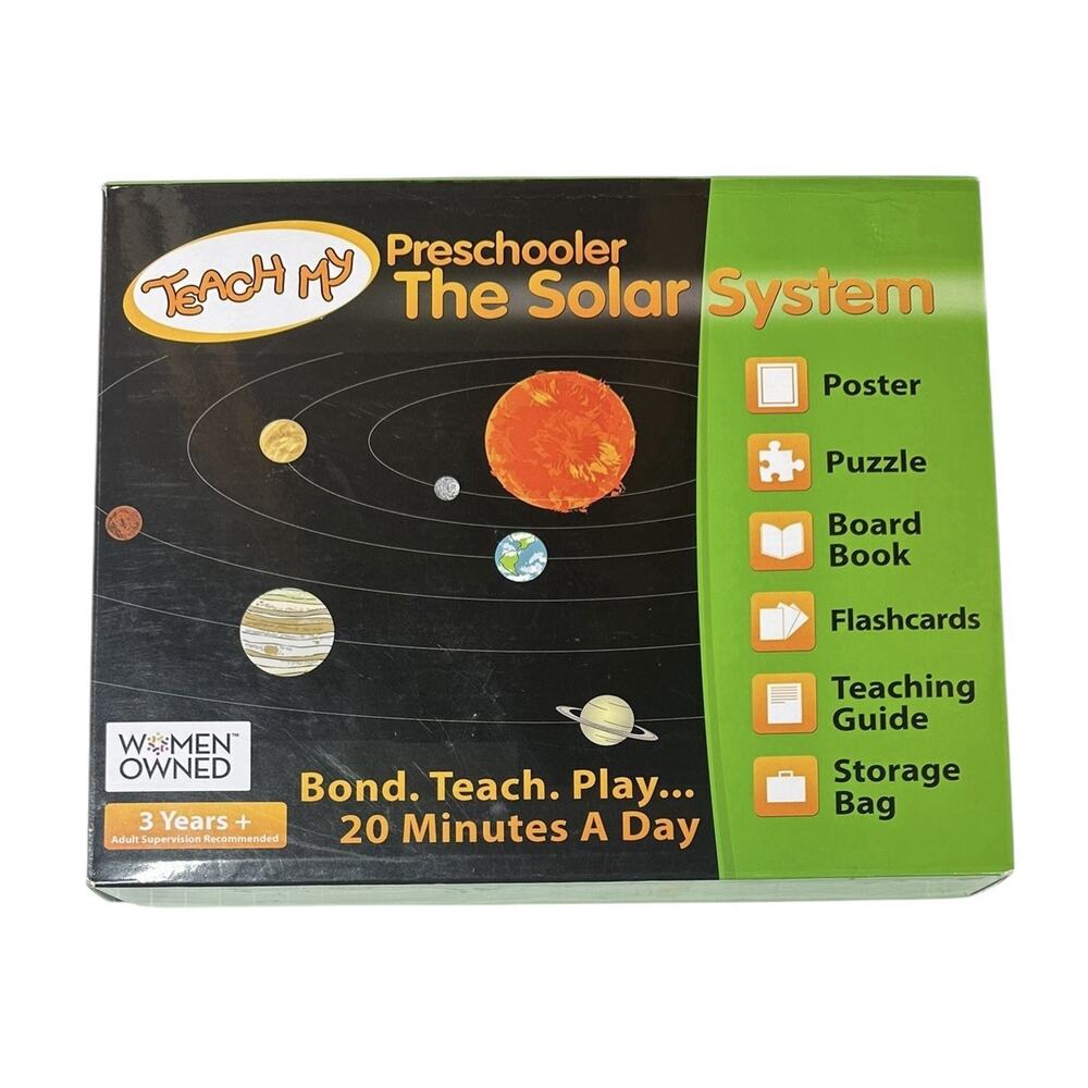 Teach My Preschooler Solar System Homeschool Planet Educational Set BONUS Books